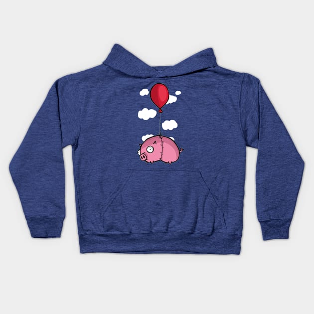 fly piggy fly Kids Hoodie by ybalasiano